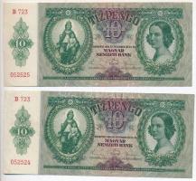 1936. 10P (2x) sorszámkövetők T:III szép papír