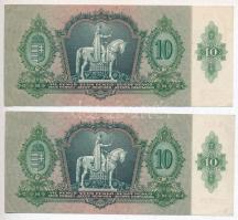 1936. 10P (2x) sorszámkövetők T:III szép papír