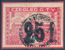 1932 Cegléd R.T.V. illetékbélyeg 25f/1p (8.000)