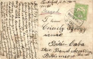 1914 Szeged, tűzoltók csoportképe, photo (fl)