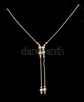 Ezüst(Ag) gyöngymintás nyaklánc, jelzett, h: 46 cm, nettó: 7,1 g