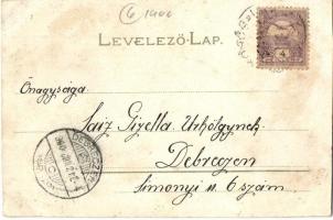 1900 Körösladány, ház udvara, kert. photo (vágott / cut)