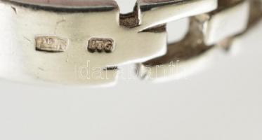 Ezüst(Ag) láncmintás gyűrű, jelzett, méret: 60, nettó: 2,6 g