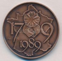Fritz Mihály (1947-) 1989. "MÉE Szeged / Francia Forradalom 1789" Br emlékérem (42,5mm) T:...