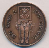 Fritz Mihály (1947-) 1989. "Ofotért 1949-1989 / 150 éves a fotográfia" Br emlékérem (42,5m...