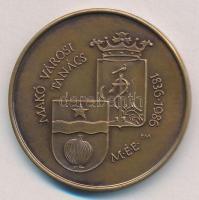 Fritz Mihály (1947-) 1986. "MÉE / 150 éves a Makói Városi Tanács épülete" Br emlékérem (42...