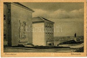 Pannonhalma - 2 db régi városképes lap, Szent István kápolna / 2 pre-1945 town-view postcards, chape...