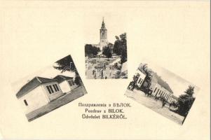 Bilke, Bilok, Bilki; Fő tér, templom, üzletek. Foto Angelo / main square, church, shops (EK)