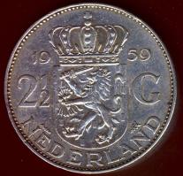 Hollandia 1959. 2 1/2G Ag "Julianna" T:2 kicsi ph.