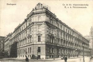 Budapest V. Cs. és kir. térparancsnokság. Veres Pálné utca 1. / K.u.K. Platzcommando