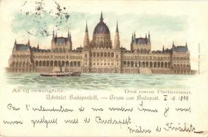 1899 Budapest V. Új Országház. litho
