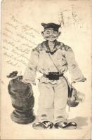 Pisdarovic / K.u.K. Kriegsmarine, mariners humour. Ed. Dworak stlye; Guido Costalunga, Pola 1909 (EK)