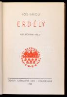 Kós Károly: Erdély. Az Erdélyi Szépmíves Céh 10 éves jubileumára kiadott díszkiadás III. Kolozsvár, 1934, Erdélyi Szépmíves Céh, 278 l. Kós Károly szövegközi és egészoldalas, részben színes linómetszeteivel. Kiadói egészvászon-kötésben. Jó állapotban.