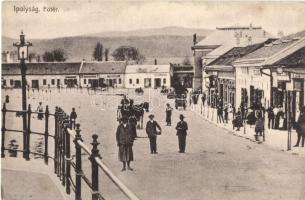 Ipolyság, Sahy; Fő tér, üzletek / main square, shops (EK)