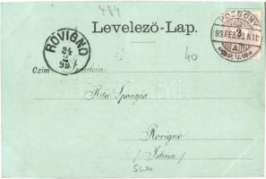 1899 Pozsony, Pressburg, Bratislava; Stefánia út / Stefaniestrasse / street view. Carl Otto Hayd No....