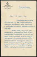 cca 1930-40 4 db magyar hajózással kapcsolatos érdekes irat, levél nyomtatvány.