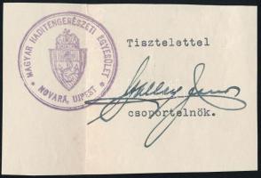 cca 1930-40 4 db magyar hajózással kapcsolatos érdekes irat, levél nyomtatvány