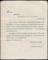 cca 1930-40 4 db magyar hajózással kapcsolatos érdekes irat, levél nyomtatvány