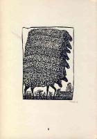 Perei Zoltán (1913-1992) Birkák szignós metszet 29x20cm