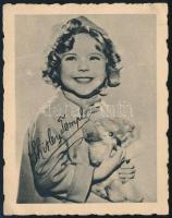 1936 Bp., Shirley Temple Club tagsági igazolványa előlapján Shirley Temple fotójával és nyomtatott aláírásával, kitöltetlen