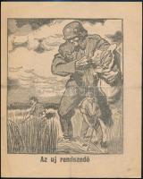 1944 Németellenes propaganda röplap grafikával 21x27 cm