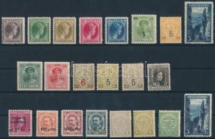 Luxemburg 1907-1927 22 db bélyeg, Luxemburg 1907-1927 22 stamps
