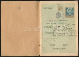 1927 A Magyar Királyság által kiállított fényképes útlevél / Hungarian passport