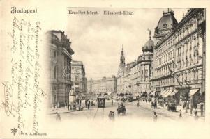Budapest VII. Erzsébet körút, villamosok