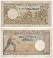 Szerbia / Német megszállás 1941. 50D + 1942. 50D + 500D + 1943. 100D T:III,III-
Serbia / German occ...