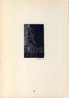 Slettner Béla (1928-1984) Nagyapám szignós metszet 29x20cm