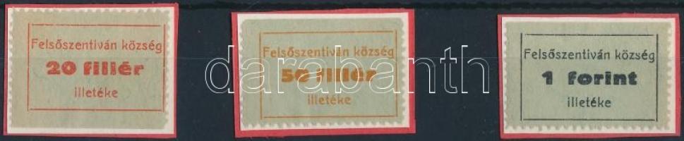 1946 Felsőszentiván község 20f/50f/1F okirati illetékbélyege (9.750)
