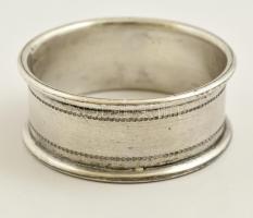 Szalvétagyűrű, ezüstözött alpakka, jelzett, d:5,5 cm