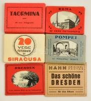 cca 1920-1940 6 db, nagyrészt olasz városokat ábrázoló fénykép sorozat / Photos of mainly Italian cities