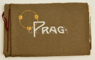 cca 1900 Prága 12 képet tartalmazó képes füzet / Prague booklet with 12 images 23x13 cm
