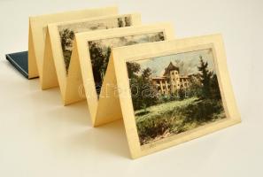 Zsille Győző (1925-): Mátravidéke. 9 db eredeti rézkarc egy leporellón mátrai épületekről. Dúcon jel...