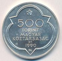 1990. 500Ft Ag "Mátyás király - Buda" T:BU 
Adamo EM114
