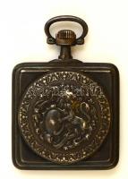 Omega zsebóra címeres hátlappal, mutatók nélkül, nem működik