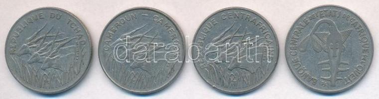 4db-os vegyes francia gyarmati fémpénz tétel, közte Csád, Kamerun T:2,2-
4pcs of various French col...