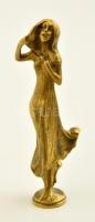 Nőalakos szecessziós stílusú bronz pecsétnyomó 9 cm / Seal maker