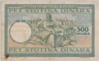 Jugoszlávia 1935. 500D T:III fo.
Yugoslavia 1935. 500 Dinara C:F spotted