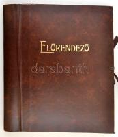 Műbőr előrendező mappa, az egyik szélén kis kopással, de egyébként jó állapotban