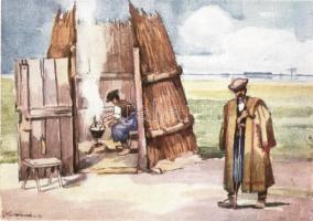 Hortobágy - 3 db régi képeslap / 3 pre-1945 postcards