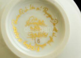 Rosenthal Ádám és Éva a Paradicsomban, dombornyomott, aranyozott váza. Hibátlan, jelzett 15 cm