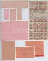 1943-1944. 8db-os vegyes szükségpénz tétel, benne "MÁVAG Finomliszt- és kenyérjegy - BÁNYÁSZ&qu...