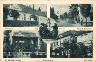 Kőröstarcsa, községháza, Kossuth Lajos utca, református templom és iskola, Dr. Petneházy kastély