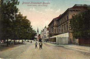 Brassó, Kronstadt, Brasov; Rezső körút / Rudolfsring / street view, L. & P. 809.