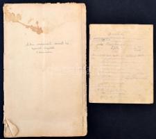 cca 1940 Osváth Tibor saját kézzel írt gyermek vígjátékai: Aki másnak vermet ás, Gyermekek