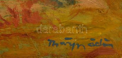 Márffy jelzéssel: Őszi táj, olaj, fa, 24×33 cm