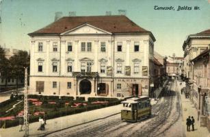 Temesvár, Timisoara; Balázs tér, Klein R. üzlete, villamos / square, shop, tram (fa)
