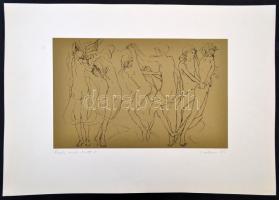 Melocco Miklós (1935-): Rock and Roll I. Erotika. Szitanyomat, papír, jelzett, 42x30 cm